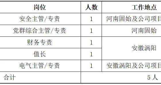 【社招】國家電投集團安徽公司招聘公告