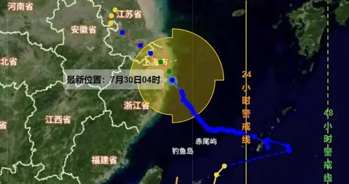 “竹節草”已登陸！上海“三黃一藍”預警高掛，已轉移安置21萬人