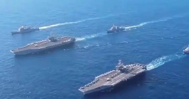 美雙航母南海施壓，052D亮劍大隅海峽，中美博弈進入實力對話階段