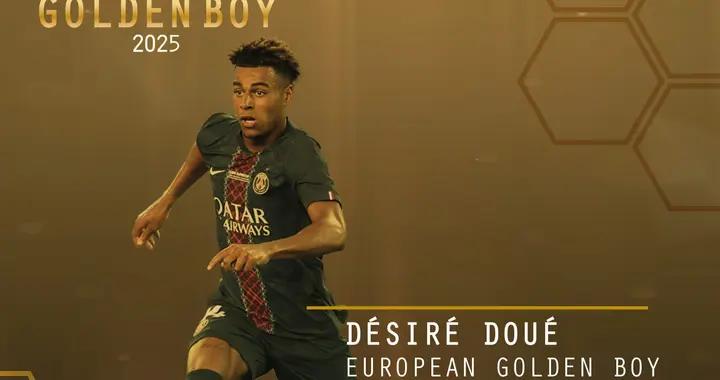 官方：杜埃奪得2025年歐洲金童獎