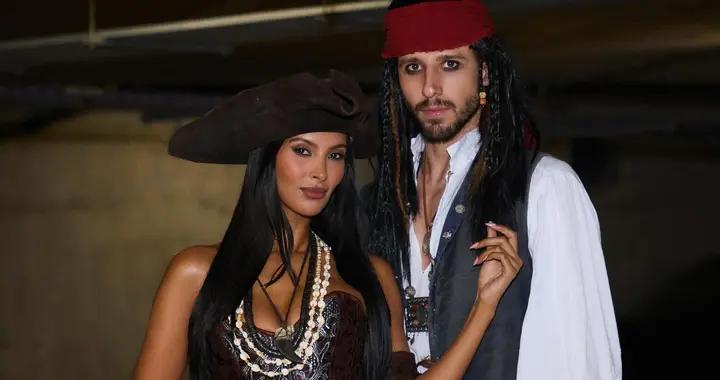 參加萬聖節派對,魯本-迪亞斯和女友化身海盜