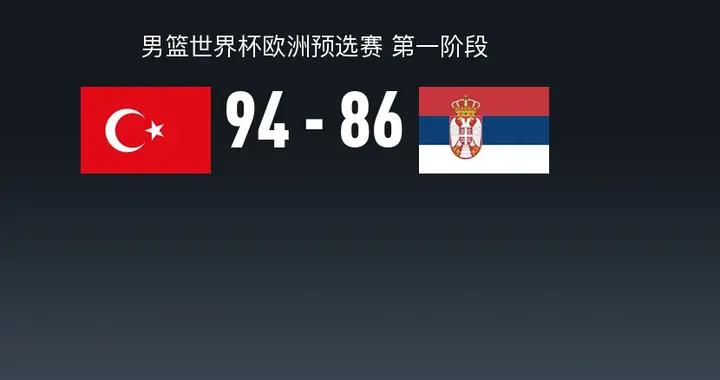 男籃世歐預戰報：土耳其男籃94-86塞爾維亞男籃，塔裏克-比貝羅維奇21+5+5