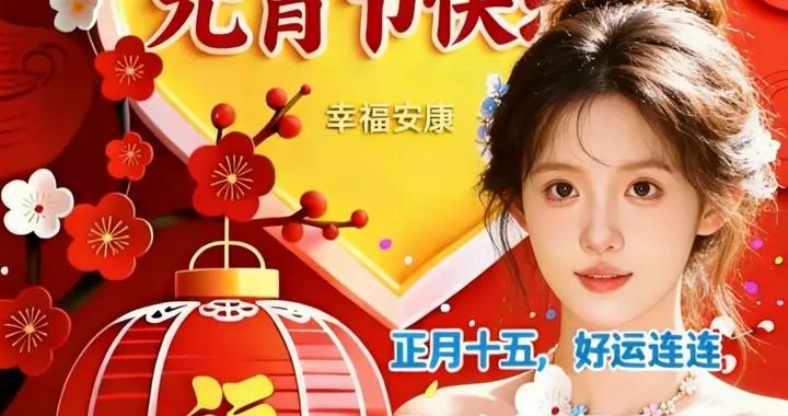 大年十五 元宵節今日最新美女早安問候美圖