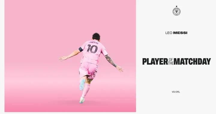 2射1傳助球隊逆轉，梅西當選美職聯第二週最佳球員