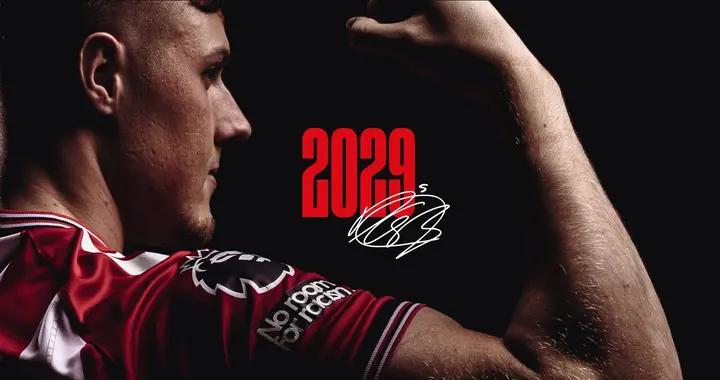 官方：桑德蘭和26歲後衛巴拉德續約至2029年