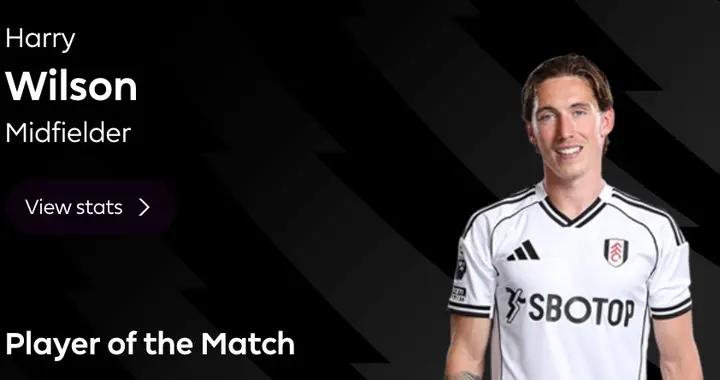 一射一傳送給熱刺10輪不勝，哈里-威爾遜當選全場最佳