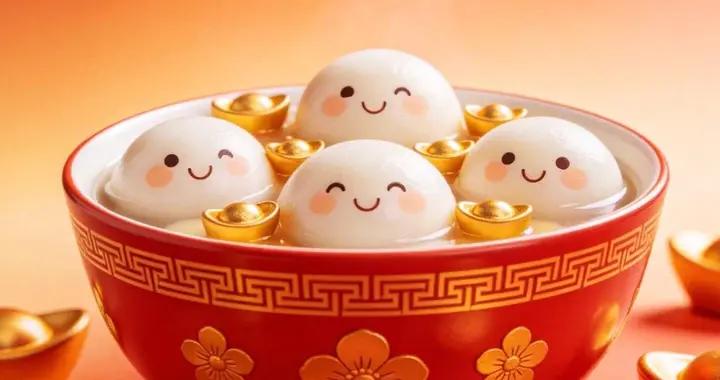 元宵湯圓圓圓圓，月圓湯圓人團圓