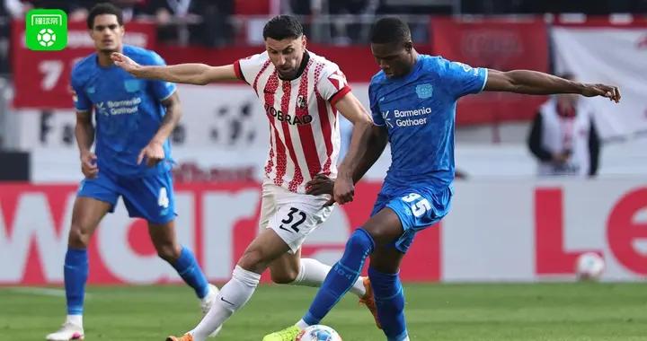 勒沃庫森3-3弗賴堡，泰裏耶、科法內相互傳射，金特爾絕平