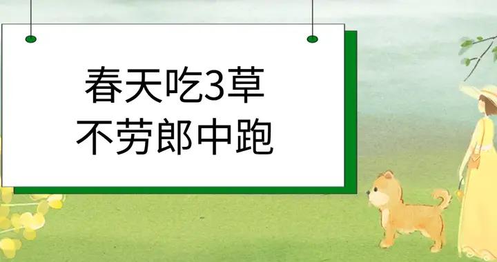 老人說：“春天喫3草，不勞郎中跑”，3草指的是啥？咋喫更受益？