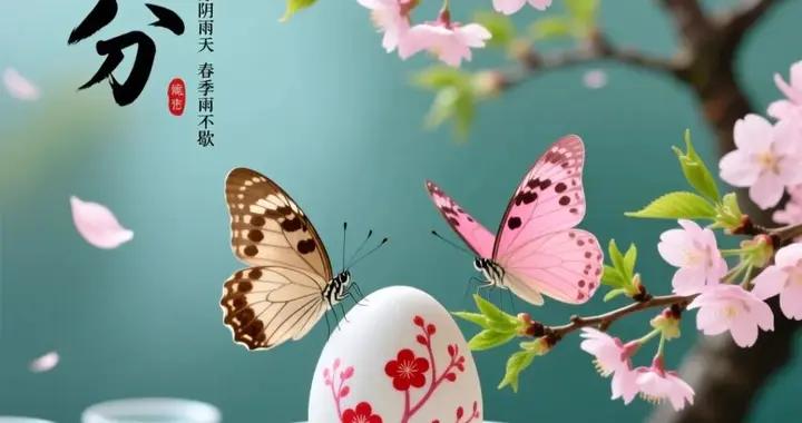 今日春分，晝夜平分，春色均分。願春風向暖，願你春安