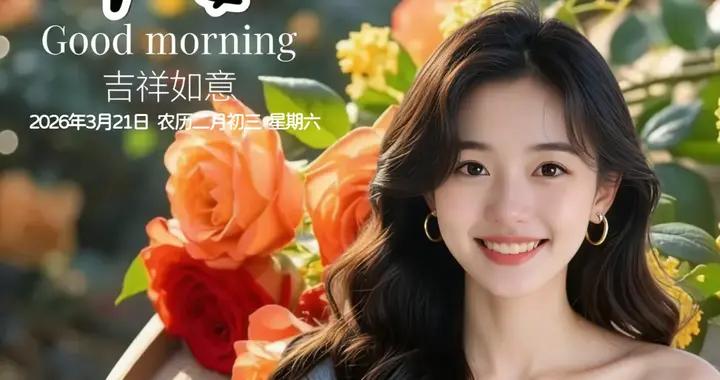 2026.3.20 週六最新美女早安圖片 星期六早上好圖片+優美早安問候語