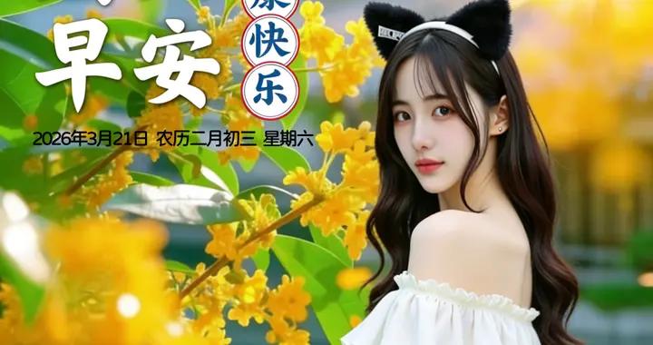 8張 3月21日-週六祝福圖片，農曆二月初三 星期六早安圖片