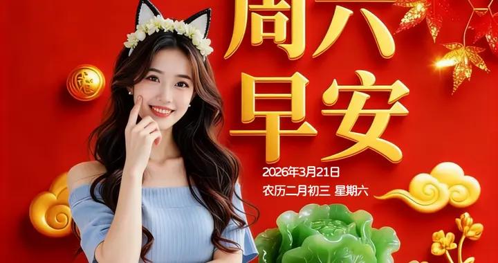 3月21日-星期六 農曆二月初三 好看的美女美圖 早安文案