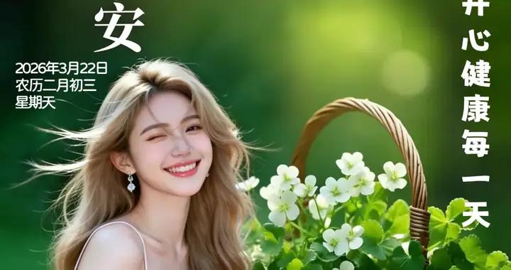 9張 美女週日早安祝福圖片 3月22日-週日祝福圖片