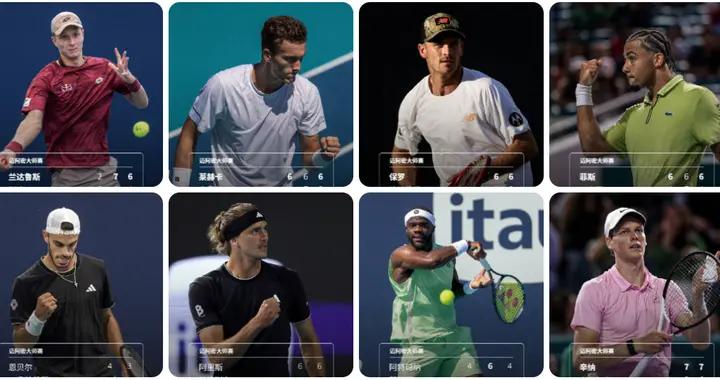 ATP1000邁阿密大師賽男單八強對陣出爐！