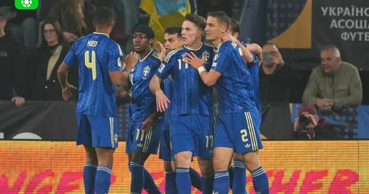 瑞典3-1烏克蘭晉級附加賽決賽，哲凱賴什帽子戲法