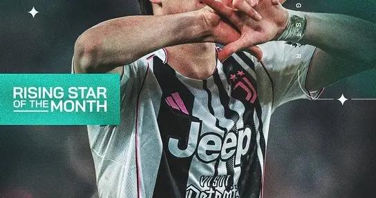 4場貢獻2球2助攻，伊爾迪茲當選意甲3月最佳U23球員