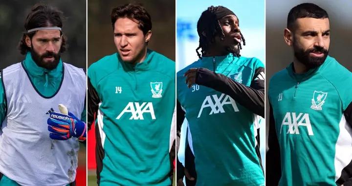 斯洛特：相信薩拉赫和基耶薩可出戰曼城，阿利松仍將缺陣