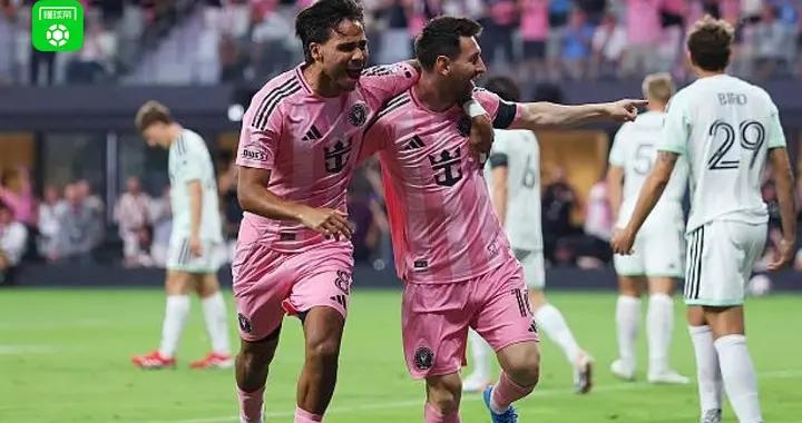 邁阿密2-2奧斯汀，梅西頭槌破門，蘇亞雷斯建功