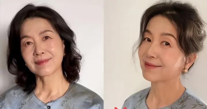 女人老了，“剪短髮”和“扎發”哪個更年輕？看完對比你就知道了