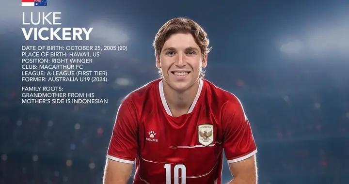 海外博主：印尼正在歸化20歲澳大利亞前鋒盧克-維克裏