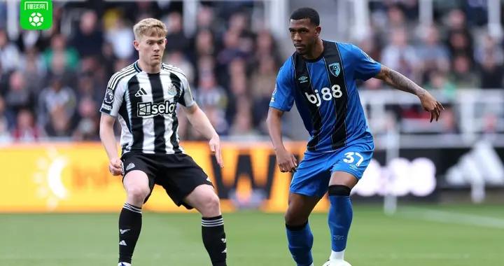 紐卡1-2伯恩茅斯，埃萬尼爾松烏龍回傳+頭球助攻，特呂費爾絕殺