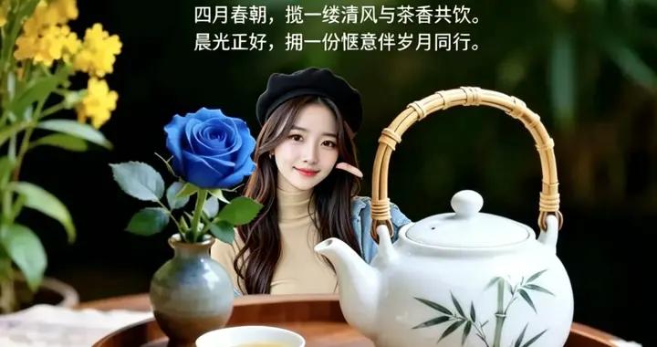 2026年4月19日週日早上好，春日早安美女祝福圖片