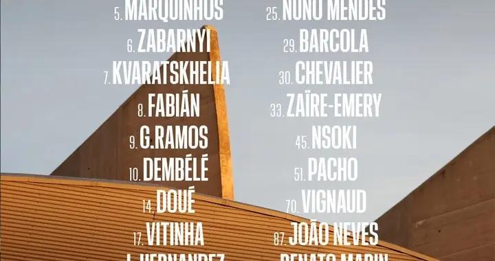 大巴黎戰巴黎FC名單：登貝萊、KK領銜，李剛仁、恩賈恩圖傷缺