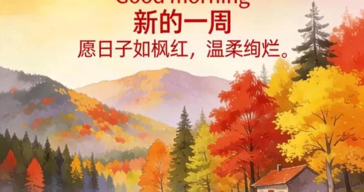 週一早安問候美圖|朝雲映彩霞，願你快樂可期