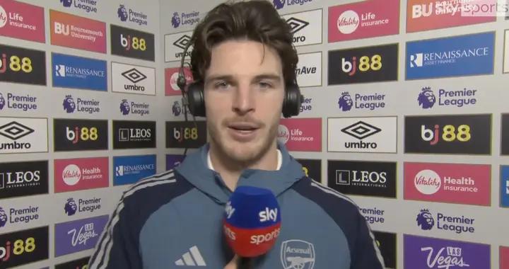 賴斯：有時間也許會看曼城vs切爾西；我們處在很好的位置上