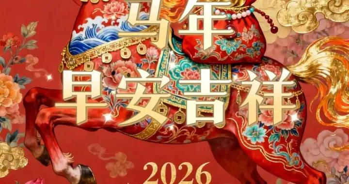 2026年馬年吉祥願你笑逐顏開，一切都會美好，陽光明媚