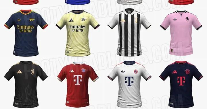 阿迪26/27賽季球衣諜照：曼聯Polo領設計，拜仁第四球衣圖案炫目