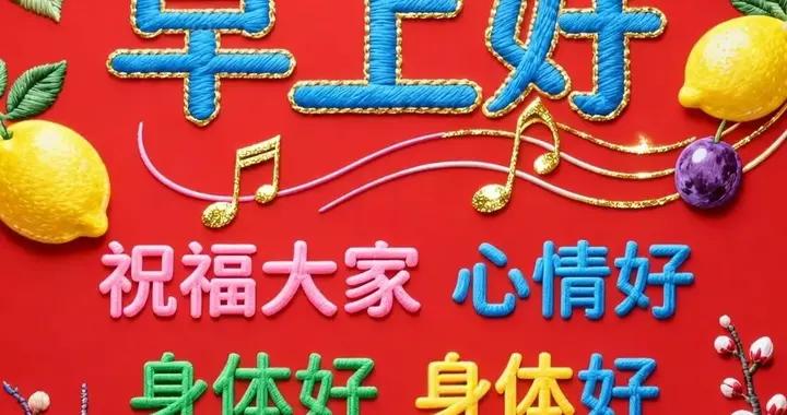 月亮送夢鄉，清晨送希望，我送你快樂和健康。早上好