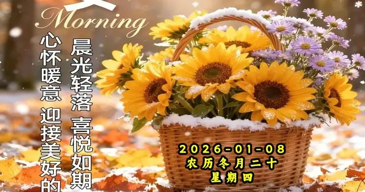 週四早安圖|感恩人海遇見你，歲歲溫暖常相伴