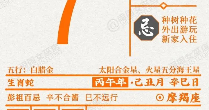 星曆0107：巨蟹適合少說多看 天秤推進個人發展