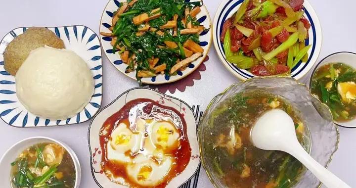 曬曬一家三口的午餐，三菜一湯超美味，做法簡單，營養又下飯