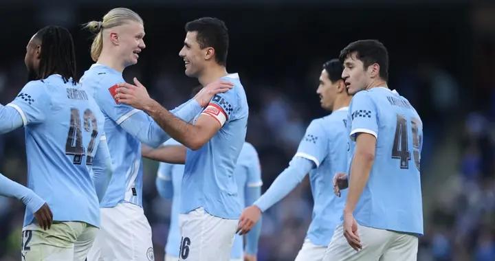 曼城足總盃對非英超球隊時已連續20場取勝，且共打進82球