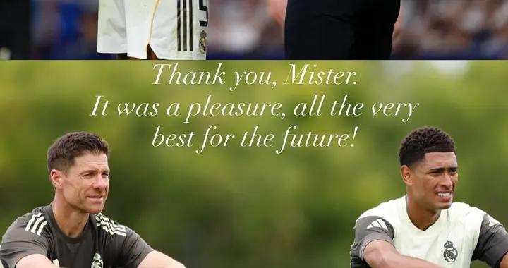 貝林厄姆告別阿隆索：謝謝你教練，祝你未來一切順利