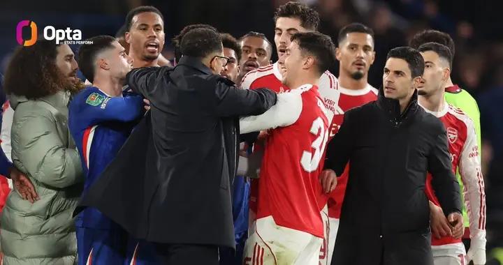 自溫格以來，塔帥是首位連續8次客戰切爾西不敗的槍手主帥