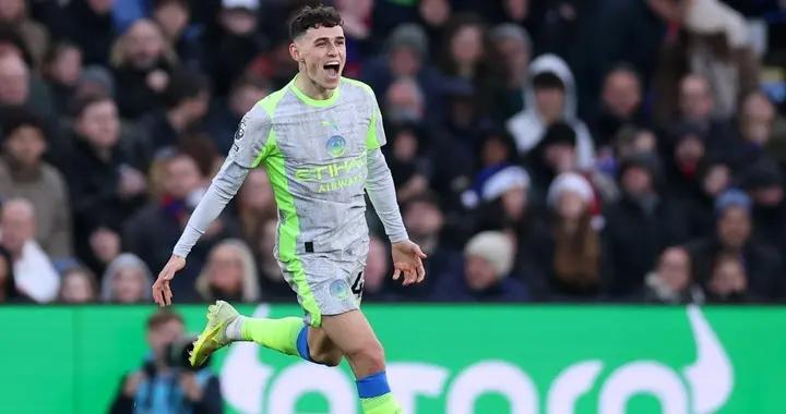 12場7球，曼聯是福登聯賽進球第二多的對手