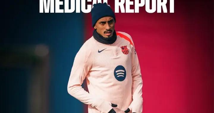 巴薩官方：拉菲尼亞右大腿受傷，出於謹慎考慮將不會出戰皇社