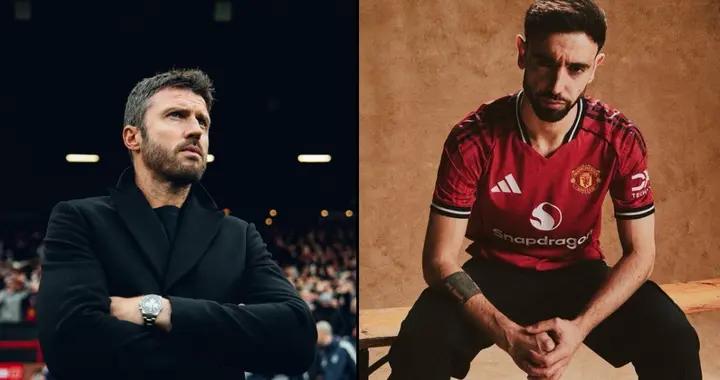 當不了隊友當你教練了，B費此前說最想搭檔的曼聯傳奇是卡里克