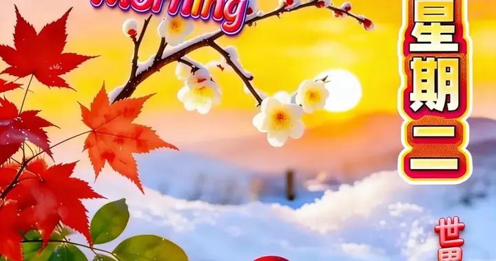 願你在四季裏溫暖如春，在生活中幸福滿溢。週二早上好呀