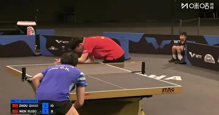 周啓豪4-2戰勝溫瑞博，奪得WTT多哈站男單冠軍