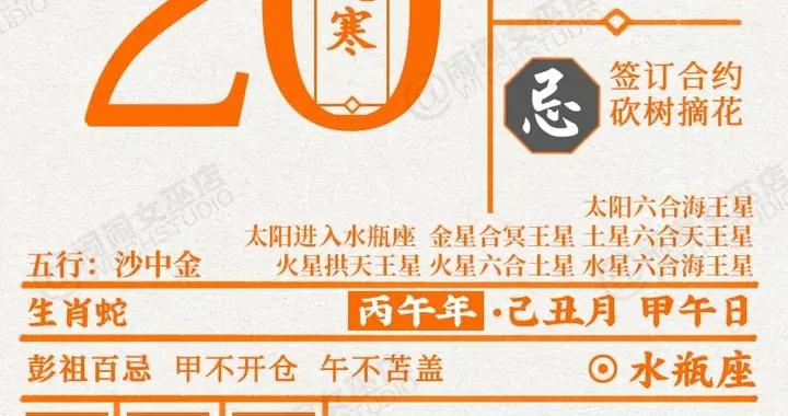 星曆0120：天秤關注家人健康 水瓶學會控制支出