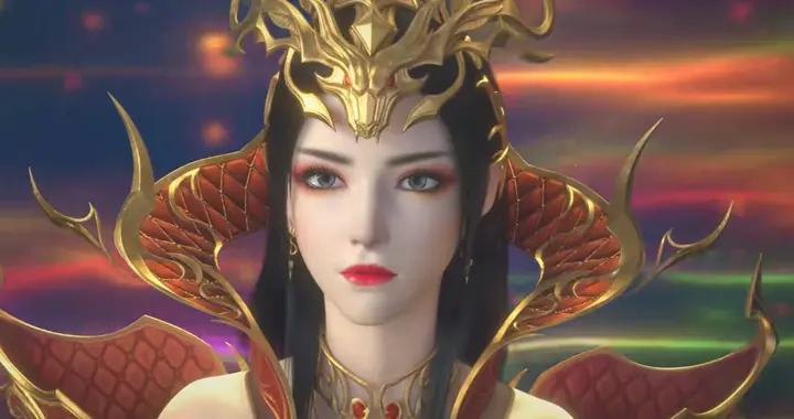 彩鱗晉升九彩吞天蟒，蕭炎藥老血洗人殿，慕骨慘死，大天尊來襲