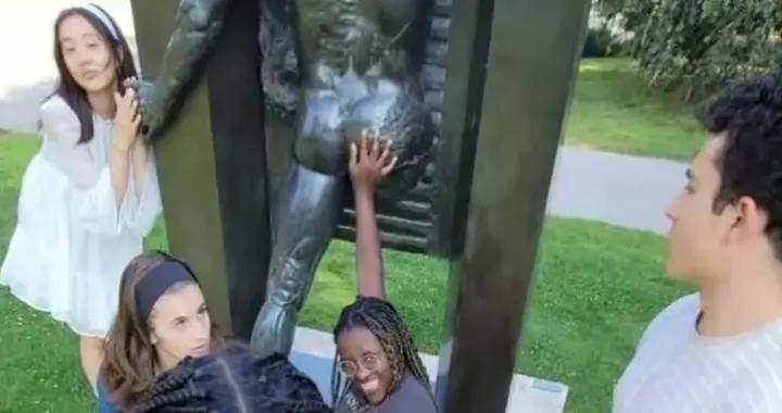 19歲黃多多曬留學日常，穿白紗裙很純美，主動和黑人男生保持距離