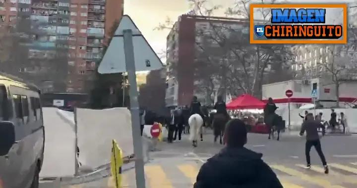 本菲卡球迷在伯納烏附近發生騷亂，有球迷受傷