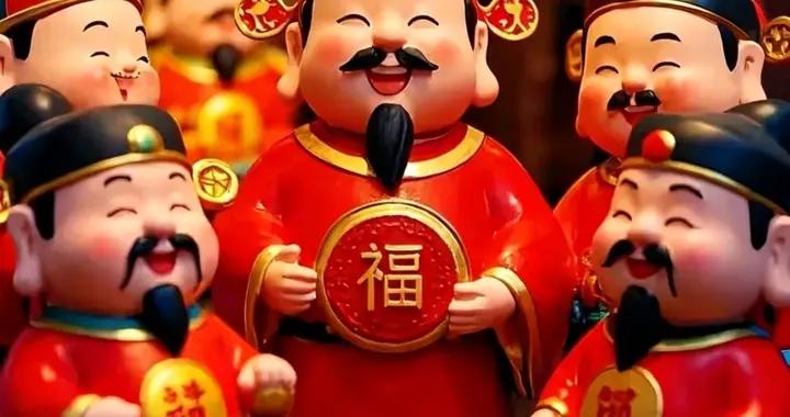 大年初五，早安吉祥祝福語，迎財神，接財運，一馬當先迎富貴！