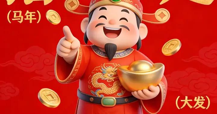 2月21日-大年初五拜年祝福語大全，最美的正月初五接財神圖片集錦